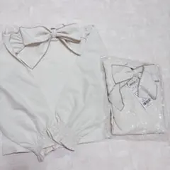 any FAM キッズ トップス 120 130 女の子 リボン ブラウス 長袖