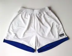 asics サッカーパンツ ホワイト/ブルー