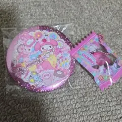 My Melody 缶バッジ&グミチュアチャーム