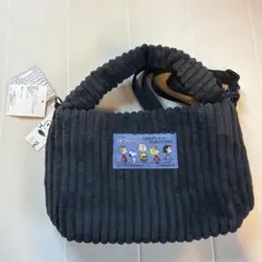 ROOTOTE PEANUTS コーデュロイ 2WAYバッグ 블랙