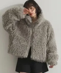 ミックスシープファースタンドブルゾン ／モカ　エシカ　ESICA