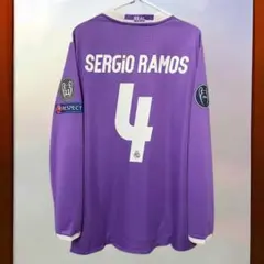 レアル・マドリード セルヒオ・ラモス RAMOS 長袖 シャツ 4番