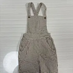 テータテート チェック柄サロペット120