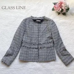 グラスライン　ノーカラーツイードジャケット　フリンジ　フォーマル　卒業式　7