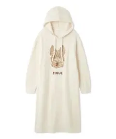 USAGI ONLINE限定 メレンゲドッグ柄フード付きワンピース ヨークシャ