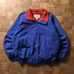 90s マカオ製　セントジョンズベイ　裏フリース　ナイロンジャケット　ブルー