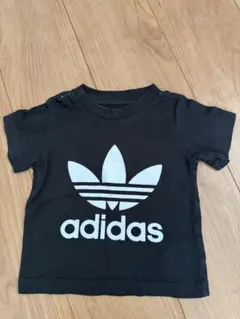 アディダス黒 半袖Tシャツ 9-12M