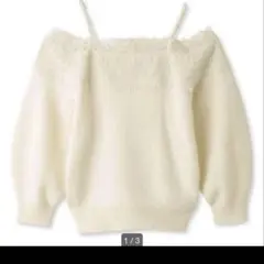 snidel スナイデル　 レーストリミングニットプルオーバー