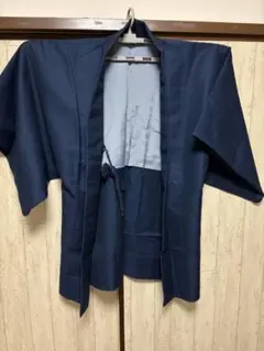 着物アンサンブル　男性用　ネイビー　着物　羽織　半襦袢
