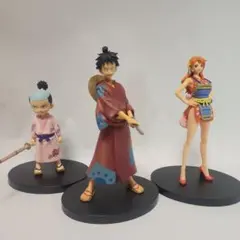 ワンピース　グランドラインメン　和の国 ルフィ・ナミ・モモの助　フィギュアのサムネイル