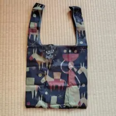 KALDI エコバッグ 馬と人のデザイン