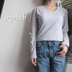 agnès b. Vネック薄手Tシャツ サイズ1
