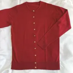 ミューズドゥ　ドゥーズィエムクラス　カーディガン　赤 長袖 36