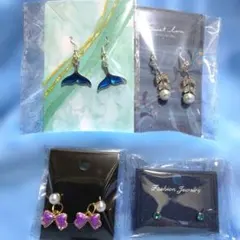 No.70　デザインピアス4点セット