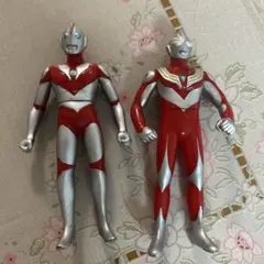 ウルトラマン ソフビ フィギュア 2体セット　ウルトラマンティガ　日本製
