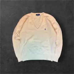 y2k 00s polo Ralph Lauren 短丈ニットセーター イエロー