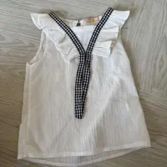 フリル付きホワイトタンクトップ 95cm以下