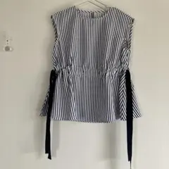 ストライプ ノースリーブ トップス