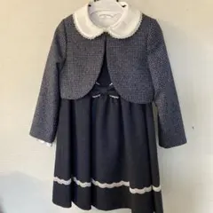 フォーマルドレス チェック柄 ネイビー　 120サイズ