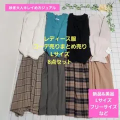 レディース服コーデ売りまとめ売り　Lサイズ8点　秋冬大人キレイめカジュアル