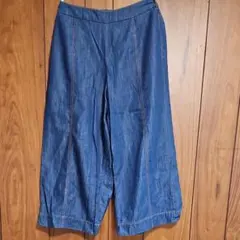 デニムブルー キュロット パンツ