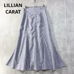 LILLIAN CARAT リリアンカラット 小花　マーメイドスカート パープル
