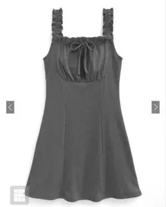 カップ付きフリルリボンミニワンピース