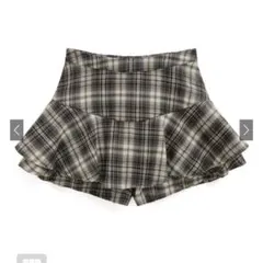 チェック柄フリルスカートパンツ[ks006]