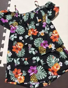 H&M❤︎トロピカル柄❤︎オフショルダー❤︎トップス＆パンツ❤︎セットアップ150