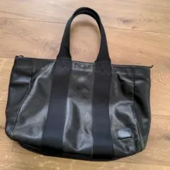 ポーター　バッグ　トートバッグ　レザー調　黒