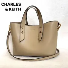 【CHARLES&KEITH】ダブルハンドル スラウチーバッグ ショルダーバッグ
