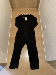 ZARA ストライプ柄 ブラックオールインワン