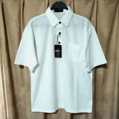 《新品 》紳士 半袖 鹿の子 ポロシャツ ホワイト