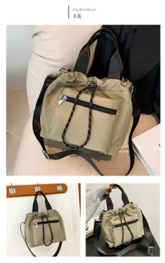 ショルダーバッグ　ハンドバッグ　2way 巾着　軽量　レディース