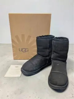 UGG アグ クラシックショート ムートンブーツ ブラック 黒 23cm 箱付き