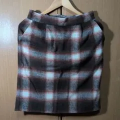 earth music&ecology チェック柄タイトスカート M