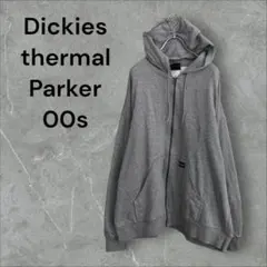 【k8770】一点物USA古着ディッキーズ00sスウェットパーカー裏サーマル地