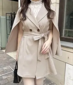 【apres jour】 ✨美品✨袖スリットトレンチワンピース FREEサイズ