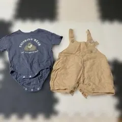 しまむら teteatete♡ロンパース・オーバーオール 2点 70cm