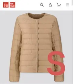 ユニクロ ￼UNIQLO ウルトラライトダウンコンパクトジャケット S ベージュ