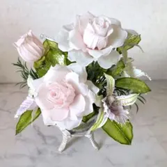 アメリカンフラワー ディップフラワー 薔薇と蘭のアレンジメント
