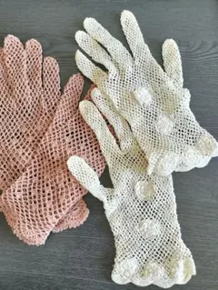 レース編み手袋 3色セット
