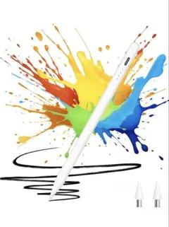 ホワイトタッチペン iPad対応 マグネット式