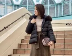 河田フェザーB：MINGbeamsネイビー ダウンジャケット