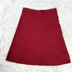 ISSEY MIYAKE me ニットスカート 赤 フレア Aラインのサムネイル