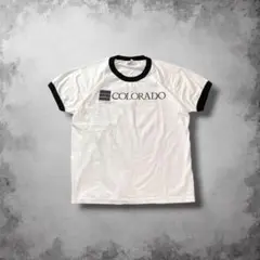 90s USA製 ヴィンテージリンガーTシャツ リゾート 企業Tシャツ 短丈