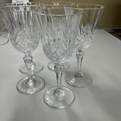 クリスタル ワイングラス 3客セット カッティングデザイン - メルカリ