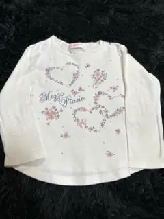 Mezzo Piano ハート花柄 Tシャツ 100
