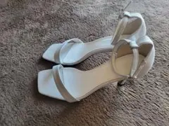 【Hoaw.】スクエアストラップサンダル_シルバー_36