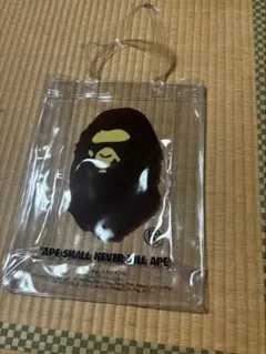 A BATHING APE クリアトートバッグ 透明 ロゴプリントのサムネイル